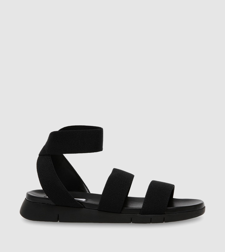 Steve madden store black flat sandals