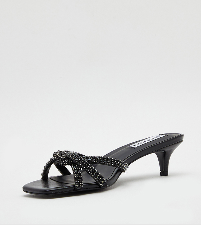 KARENA Embellished Kitten Heel Sandals
