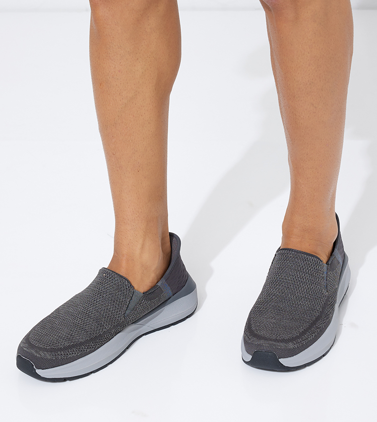 Buy Skechers NEVILLE ROVELO Casual Slip On Shoes In Gray