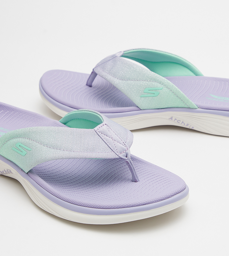 Skechers flip clearance flops purple