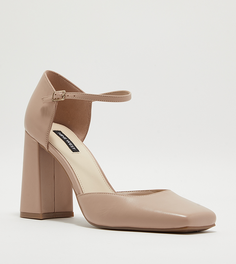 Nine West Women's Faiz Pump - Pointed Toe Ankle Strap Stiletto Heels Classic Dress Shoes