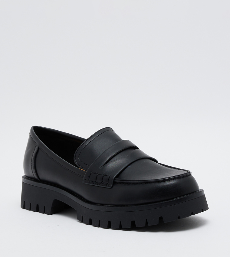 Womens black dress sales loafers