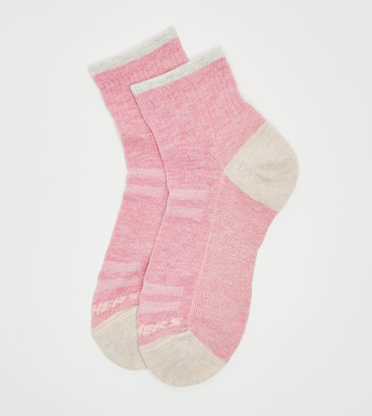 Pack of 2 Non Terry Trail Crew Socks