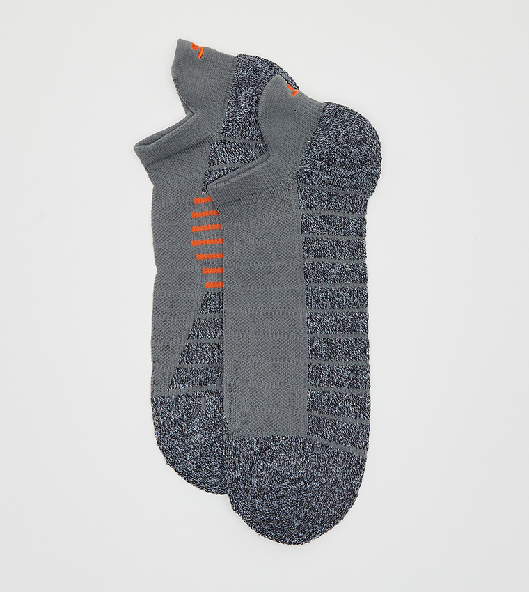 Pack of 3 Striped No Show Socks