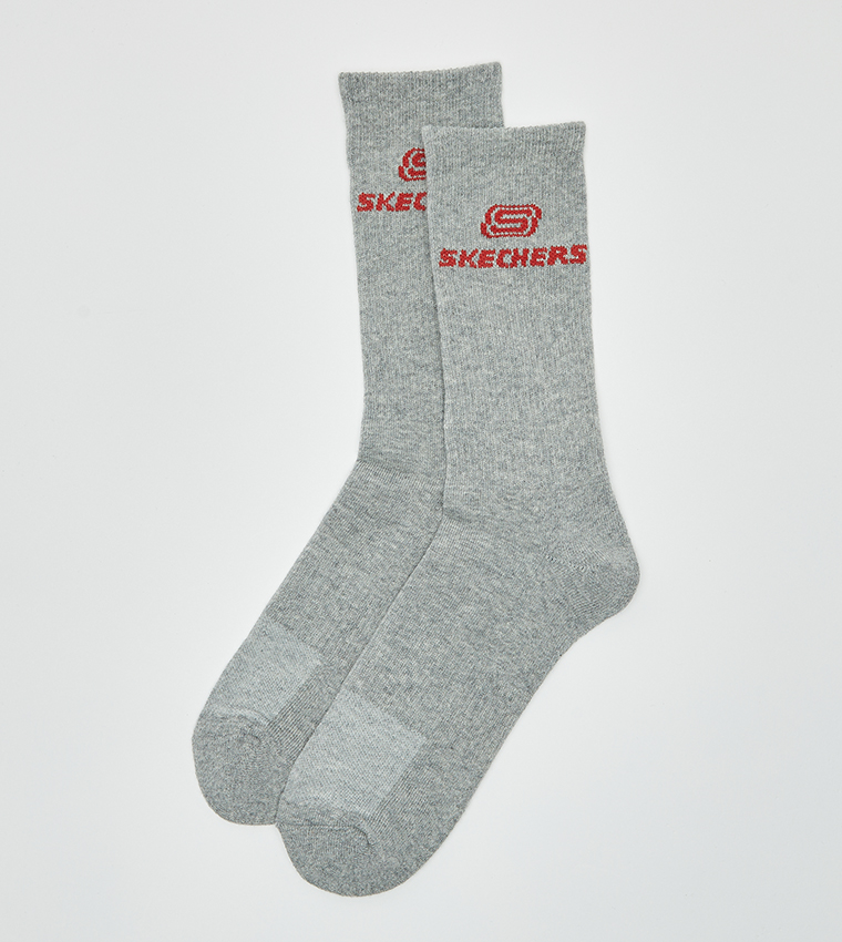 Buy Skechers Pack Of Logo Detail Crew Socks In Multiple Colors