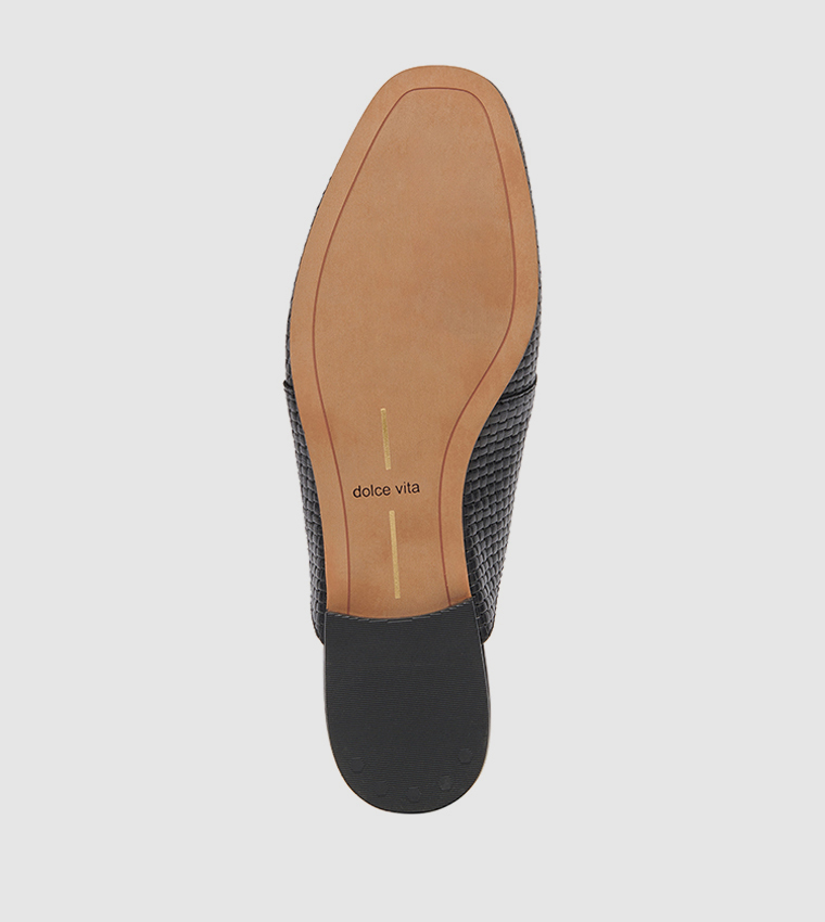 SOLINA Metal Accent Loafer Mules