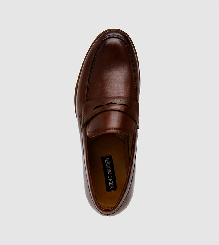 Tan steve cheap madden slip ons