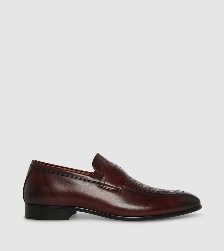 Buy Steve Madden RICHMOND Almond Toe Formal Shoes In Burgundy ...
