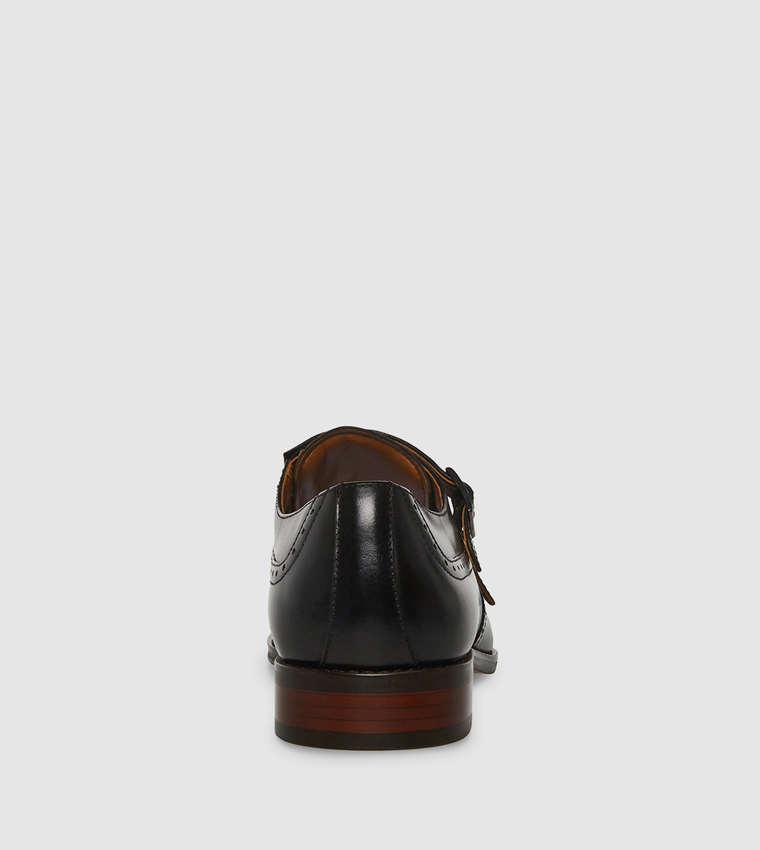 Steve Madden Teon - Mocasín Con Correa De Monje Para Hombre, Bronceado Cuero, 24.5 Cm