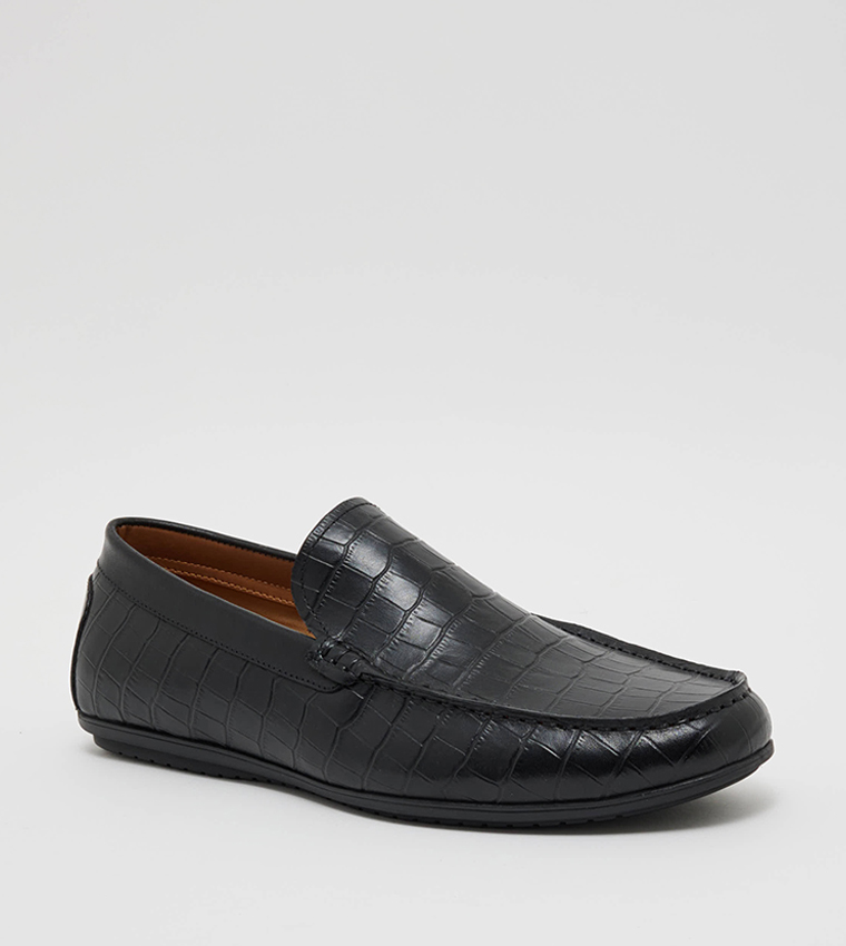 Buy Steve Madden RAIN Textured Loafers In Black | 6thStreet UAE