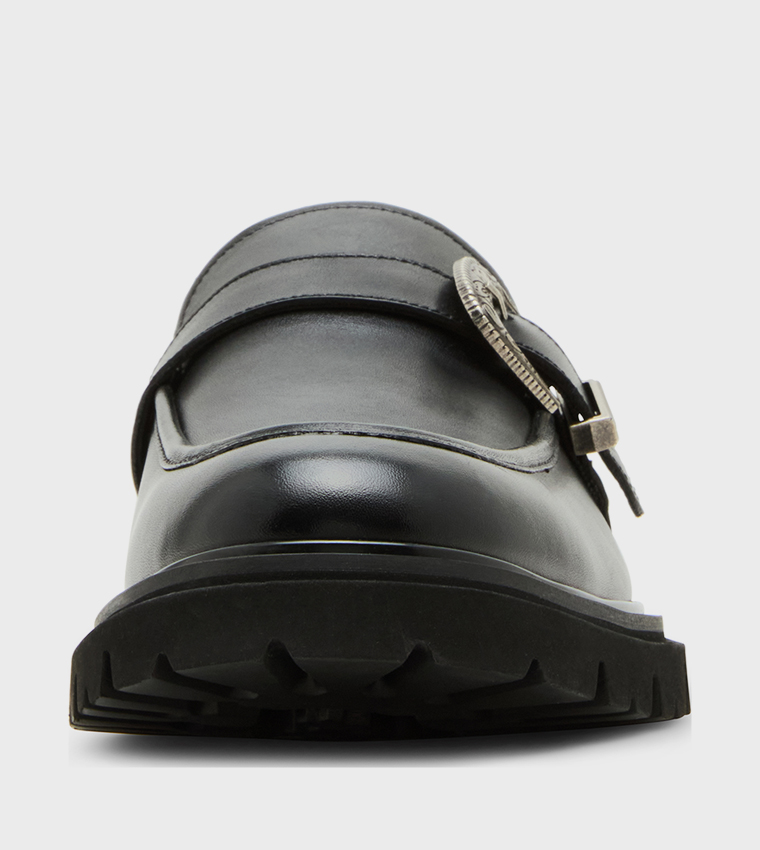HUTTO Buckle Strap Loafers
