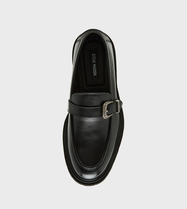 HUTTO Buckle Strap Loafers