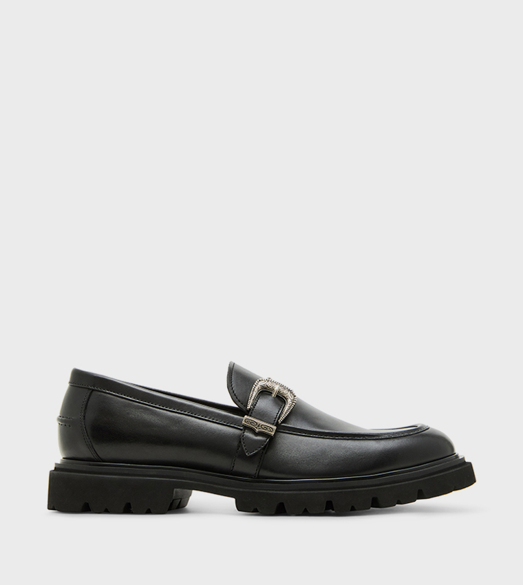 HUTTO Buckle Strap Loafers