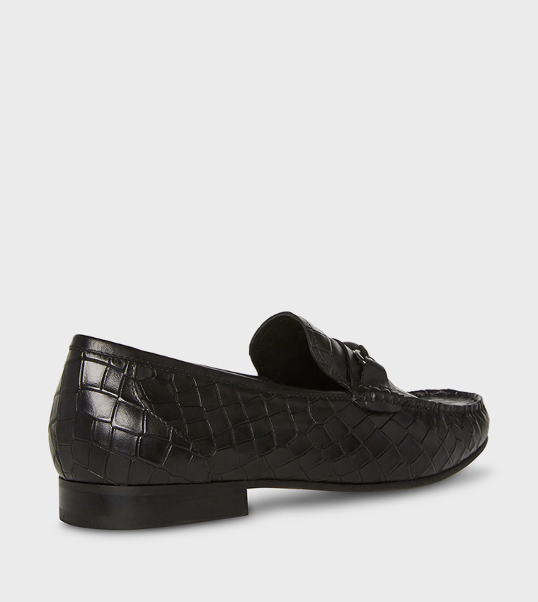 CAROLINA Croc Textured Loafers