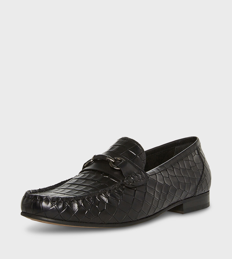 CAROLINA Croc Textured Loafers