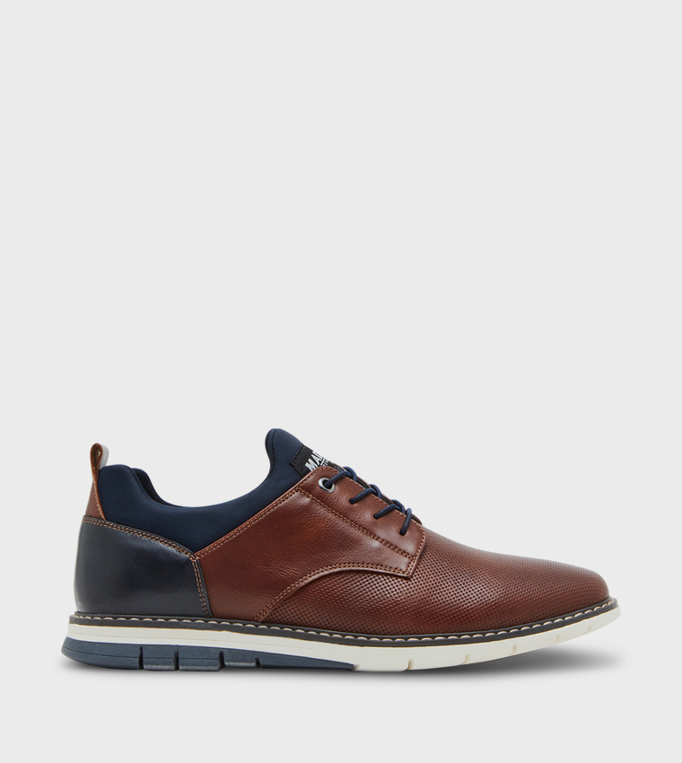 MLYDDON Color Block Casual Derby Shoes