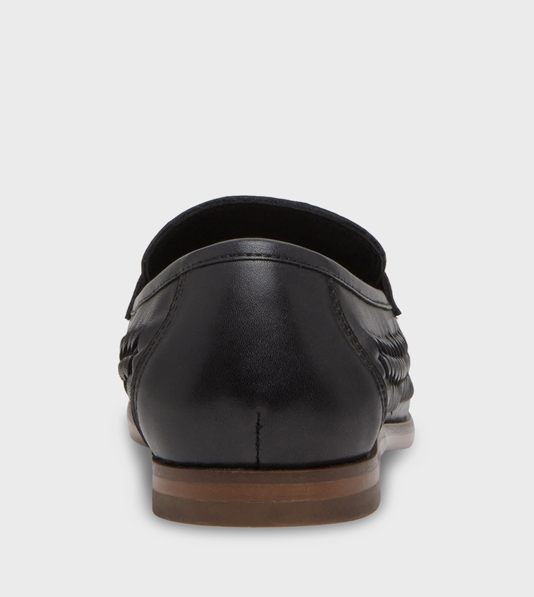 FIELDSZBORO Braided Leather Casual Slip-Ons