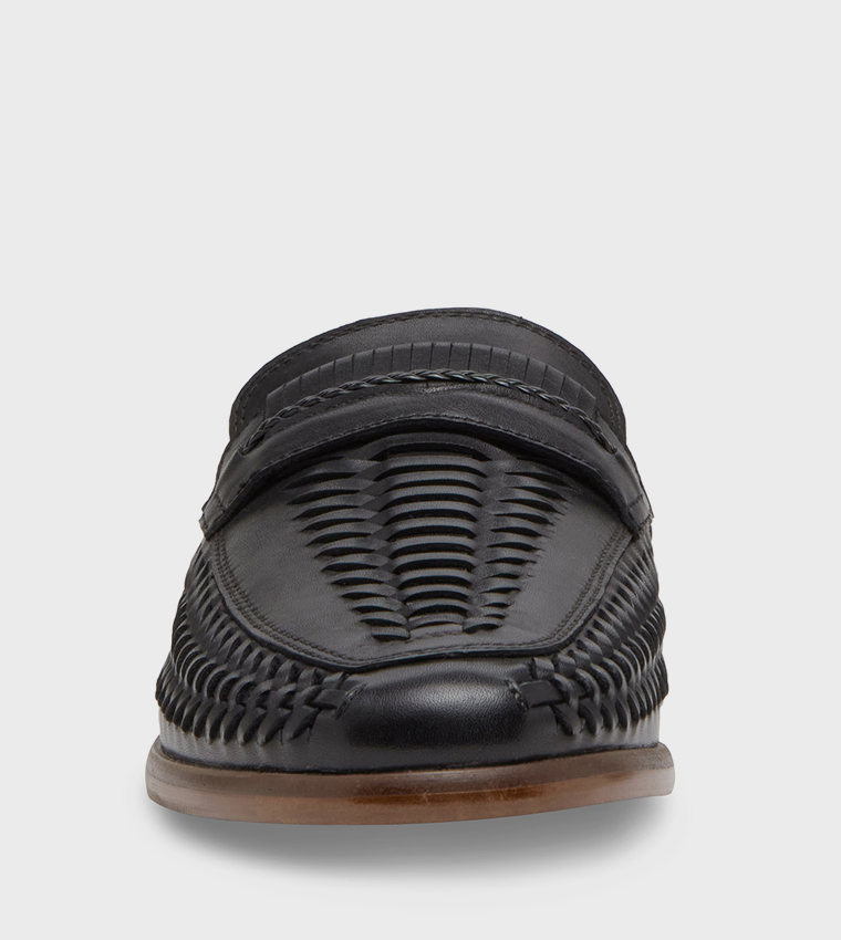 FIELDSZBORO Braided Leather Casual Slip-Ons