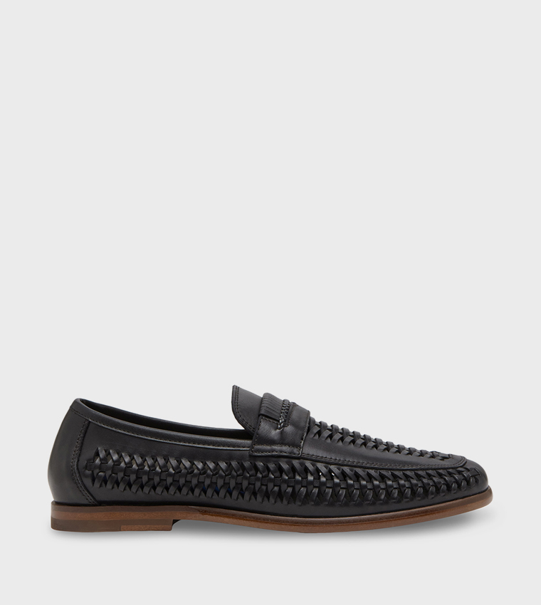 FIELDSZBORO Braided Leather Casual Slip-Ons