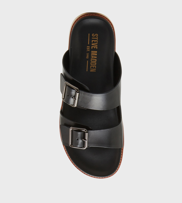 CORBAN Double Buckled Comfort Sandals