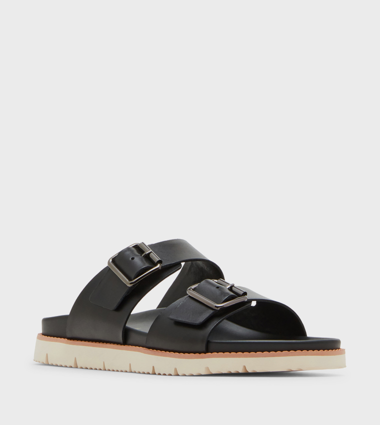 CORBAN Double Buckled Comfort Sandals
