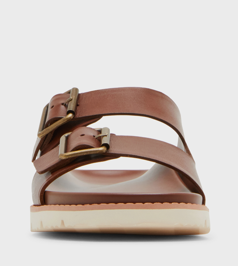 CORBAN Double Buckled Comfort Sandals