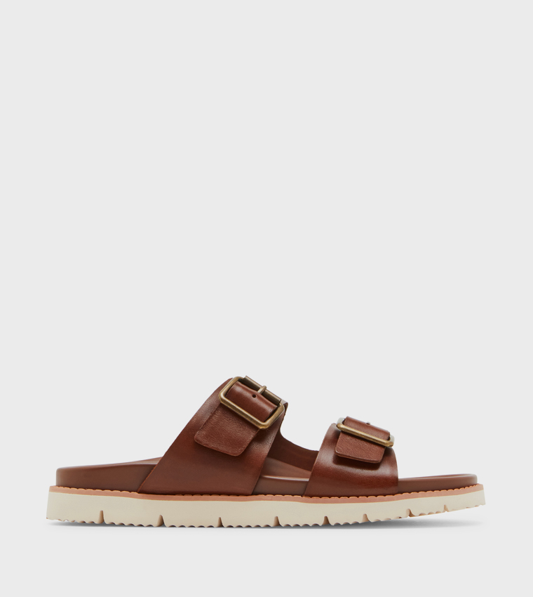 CORBAN Double Buckled Comfort Sandals