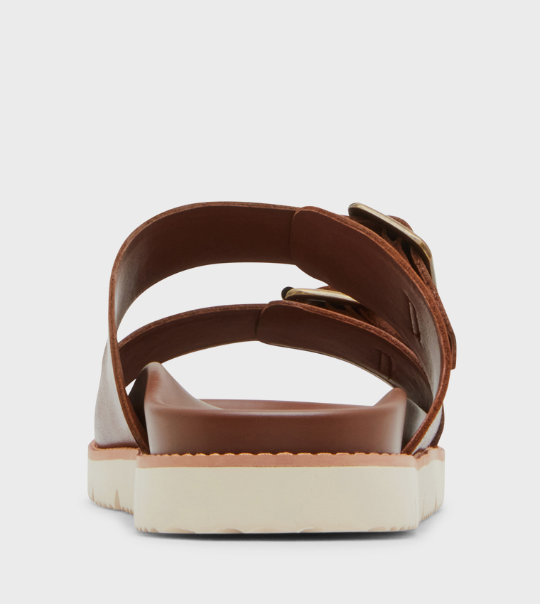 CORBAN Double Buckled Comfort Sandals