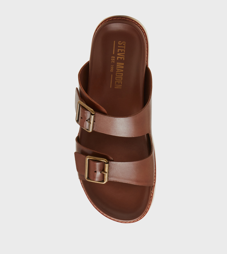 CORBAN Double Buckled Comfort Sandals