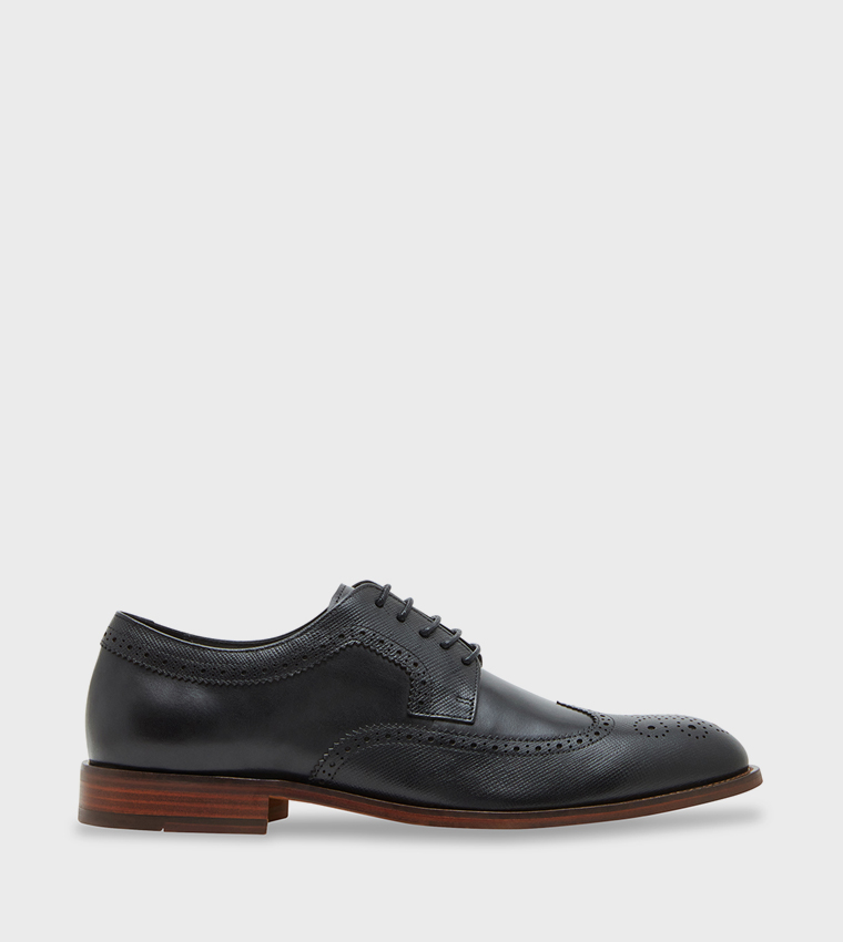 BENEDICT Textured Lace Up Brogue Shoes