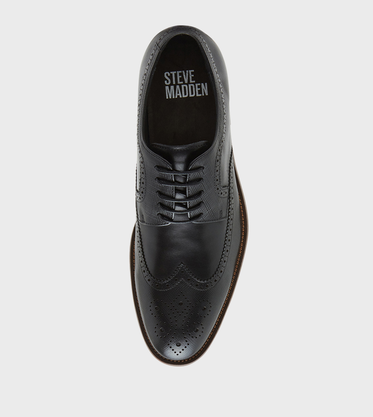 BENEDICT Textured Lace Up Brogue Shoes