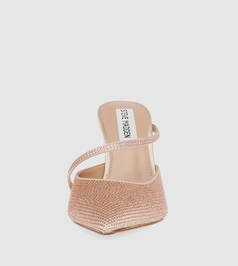 SPARKUP Embellished Pointed Toe Heeled Mules