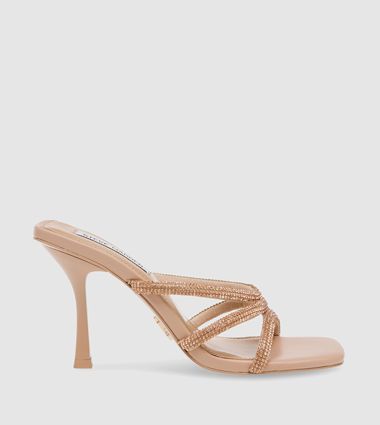 INTRICACY Embellished Open Toe Heel Sandals