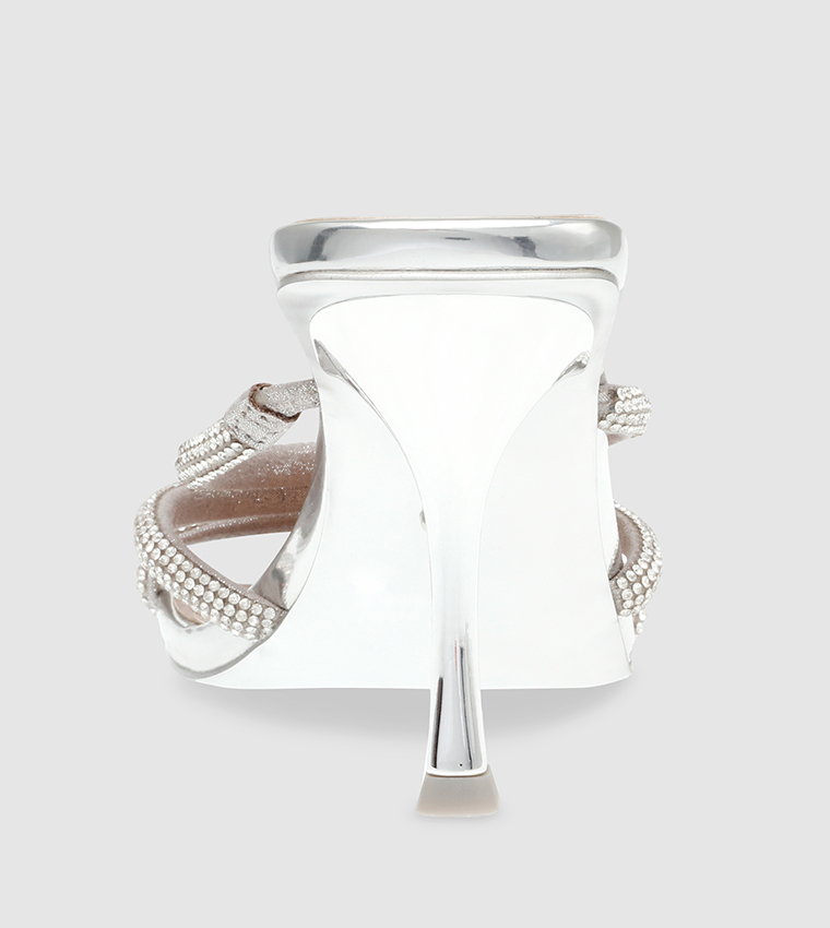 INTRICACY Embellished Open Toe Heel Sandals