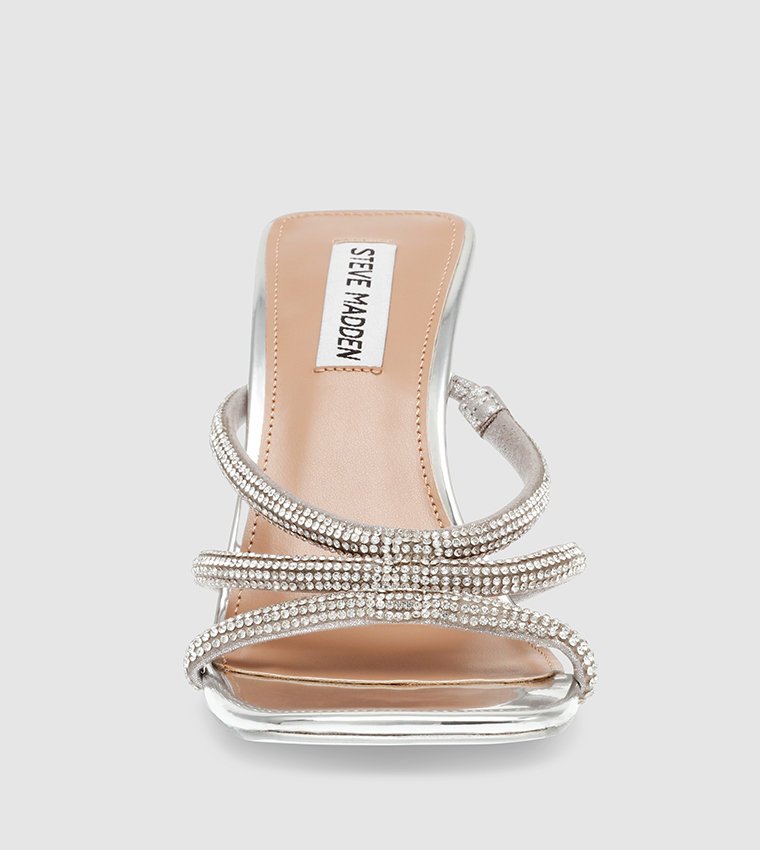 INTRICACY Embellished Open Toe Heel Sandals