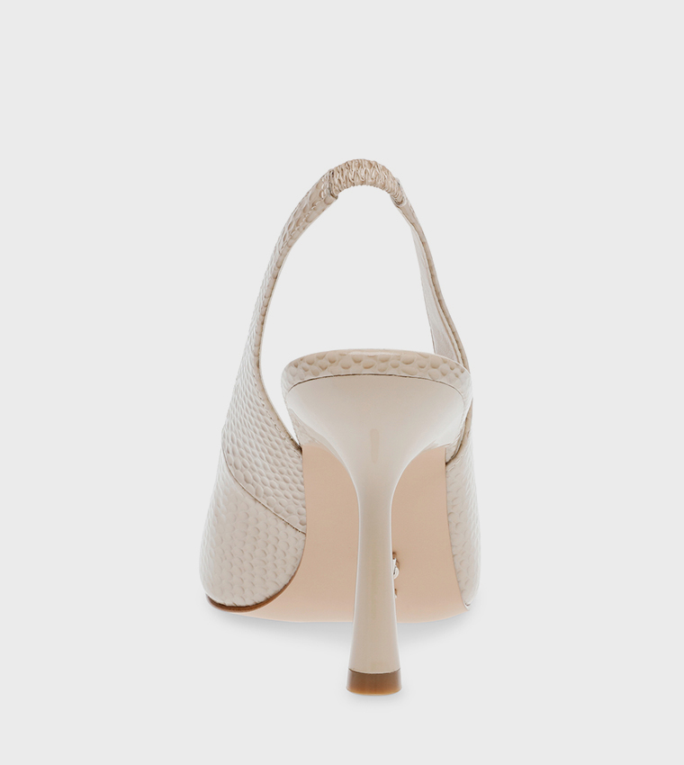 JAYCIE Snakeskin Slingback Pumps