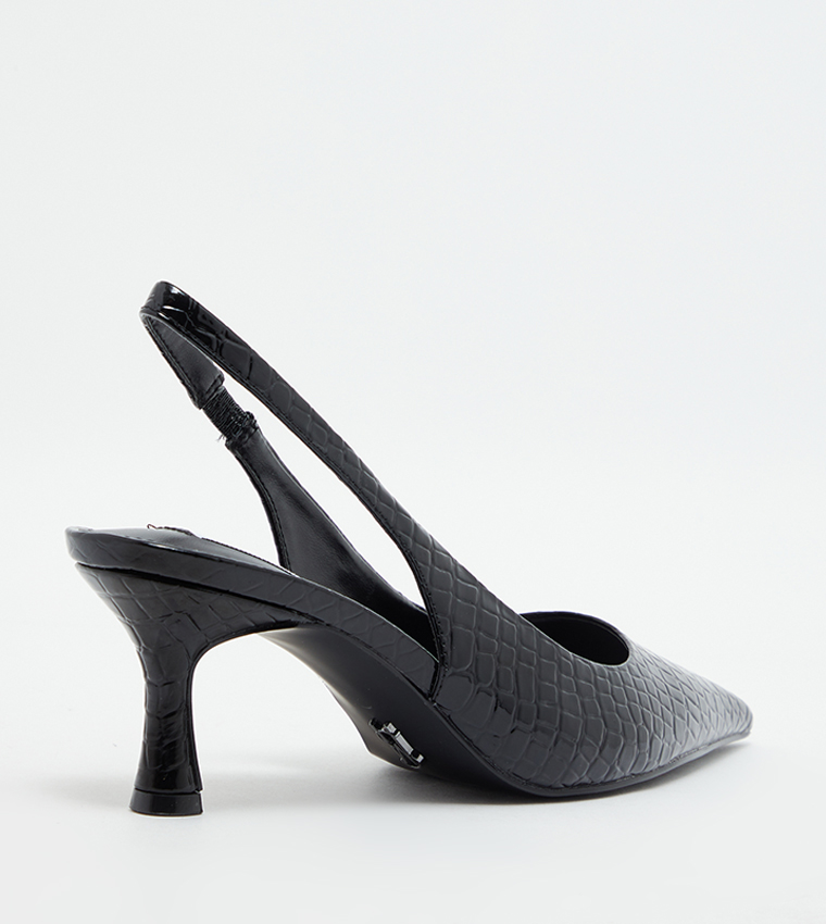 Buy Steve Madden SAPPHO Textured Slingback Pumps In Black | 6thStreet UAE