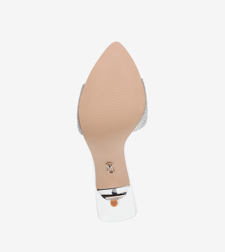 FAST-LANE Embellished Open Toe Heel Sandals