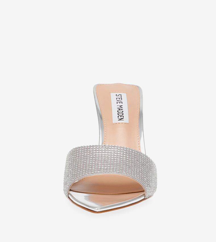 FAST-LANE Embellished Open Toe Heel Sandals