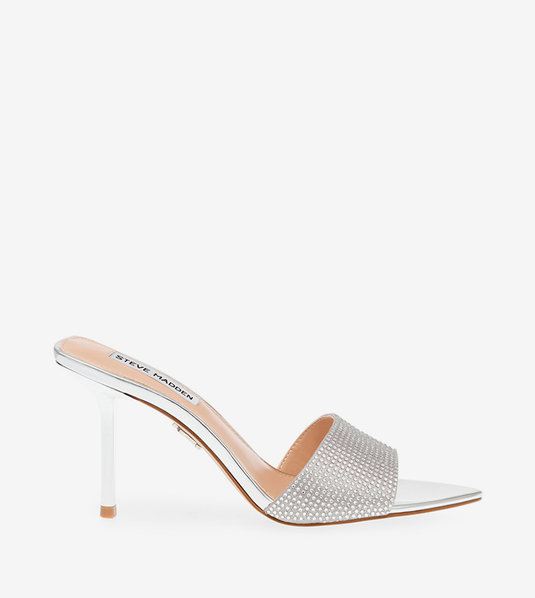 FAST-LANE Embellished Open Toe Heel Sandals