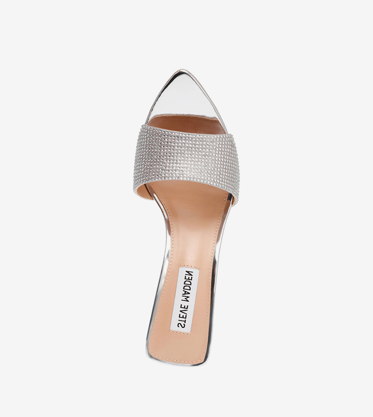 FAST-LANE Embellished Open Toe Heel Sandals
