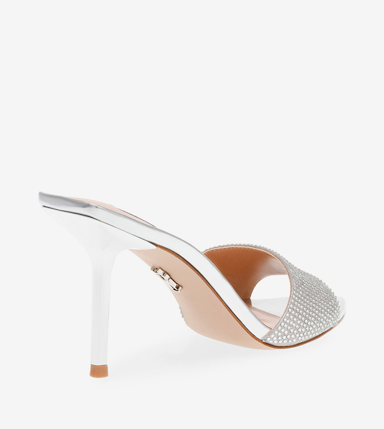 FAST-LANE Embellished Open Toe Heel Sandals