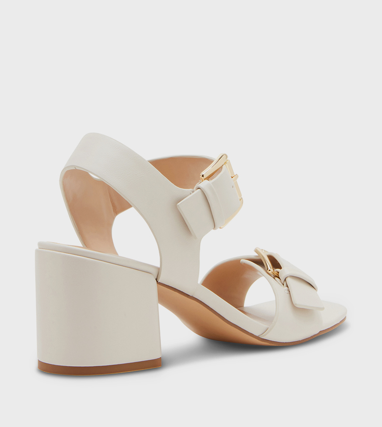 ALMAA Ankle Strap Block Heel Sandals