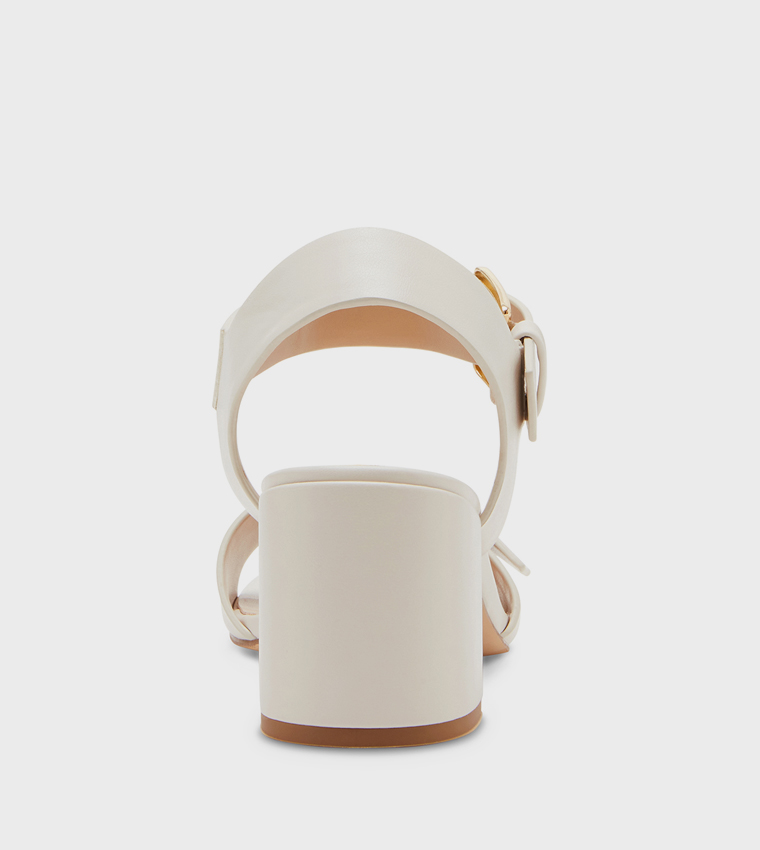 ALMAA Ankle Strap Block Heel Sandals