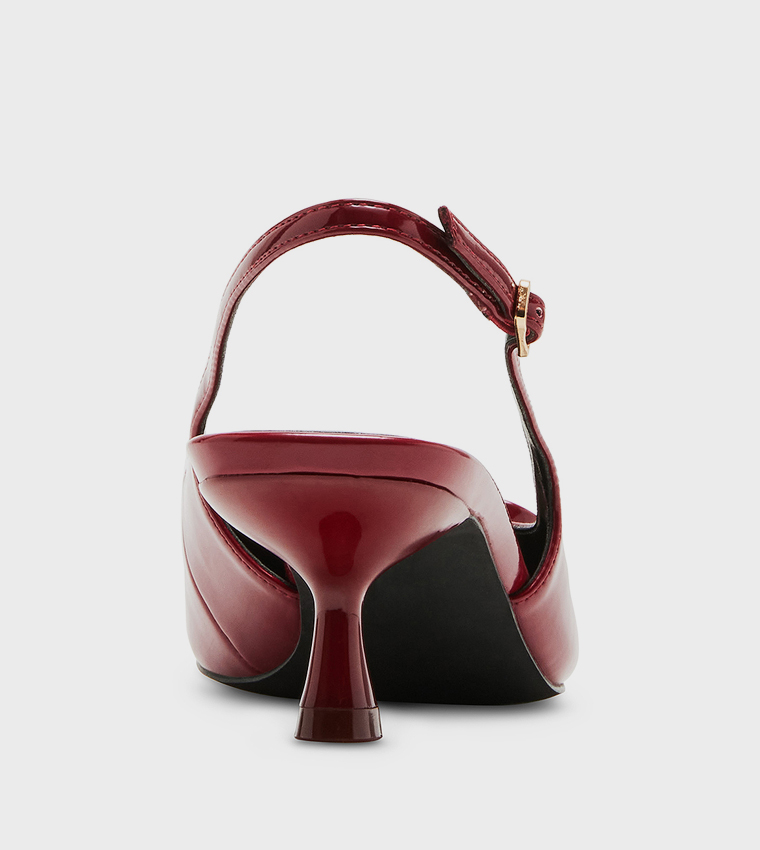 VOGUE Bow Detail Pointed Toe Slingback Pumps