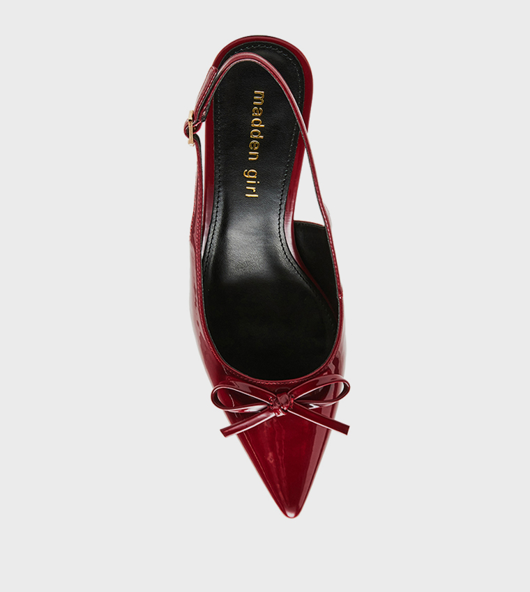 VOGUE Bow Detail Pointed Toe Slingback Pumps