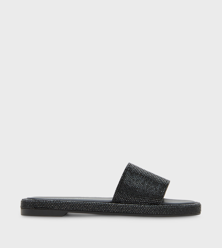 ADDIIE Embellished Open-Toe Flat Sandals