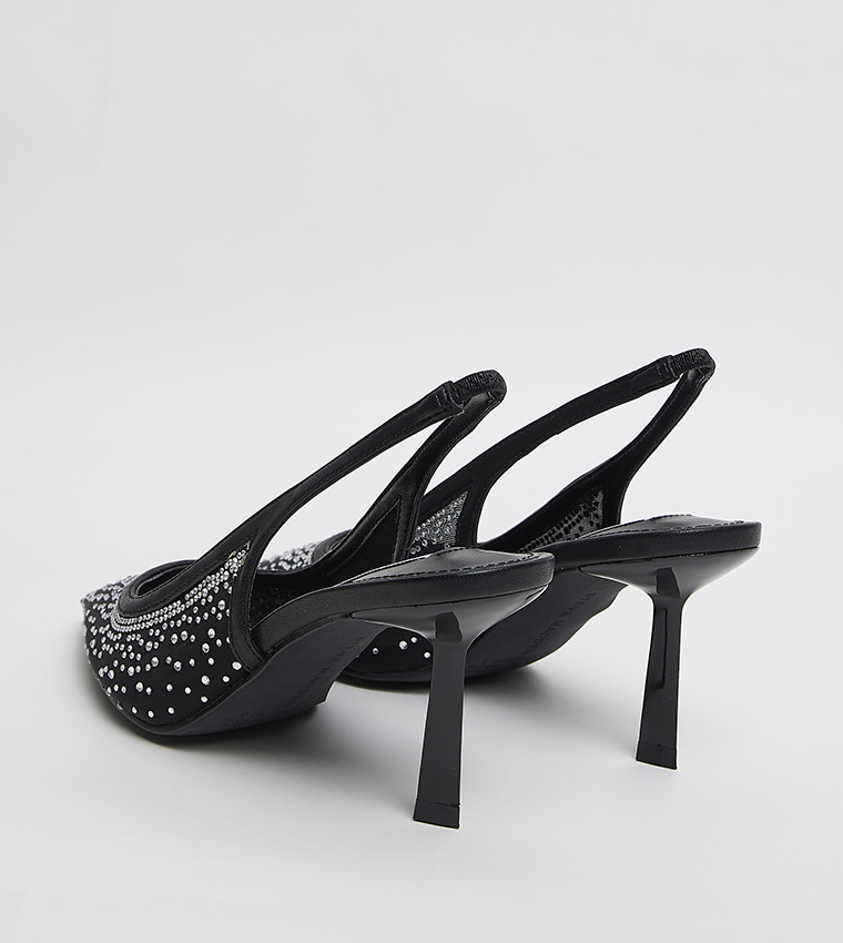 BERRY Embellished Slingback Pumps
