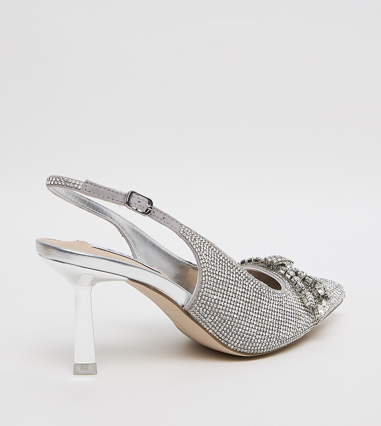 BERRY-R Embellished Slingback Pumps