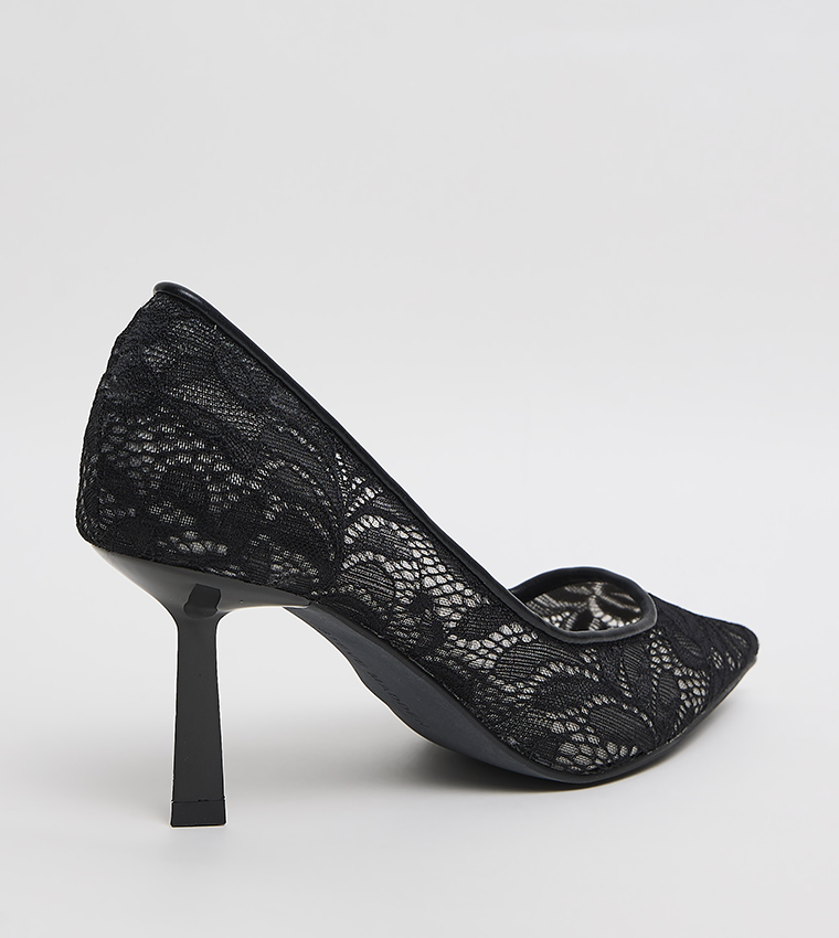 BRYNNN-L Mesh Pointed Toe Pumps